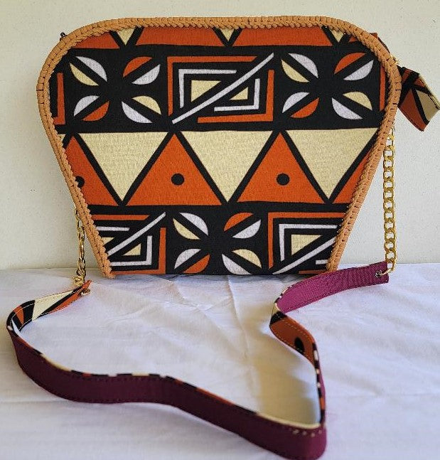 African print shoulder strap bag