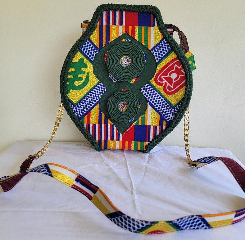 Adinkra print purse