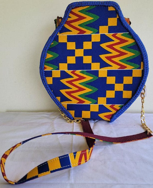 Kente print handbag