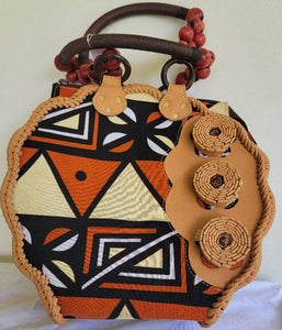 Mudcloth print handbag