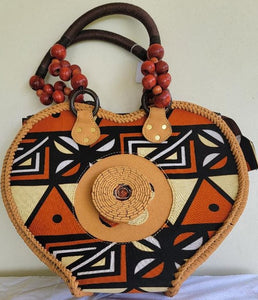 Mudcloth print handbag