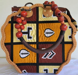 Mudcloth print handbag