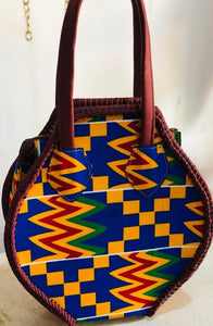 Kente print handbag