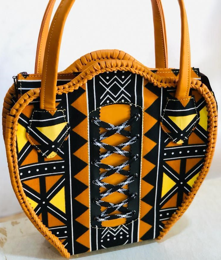 Mudcloth print handbag