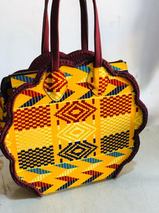 Kente print handbag