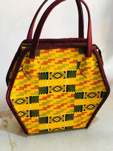 Kente print handbag